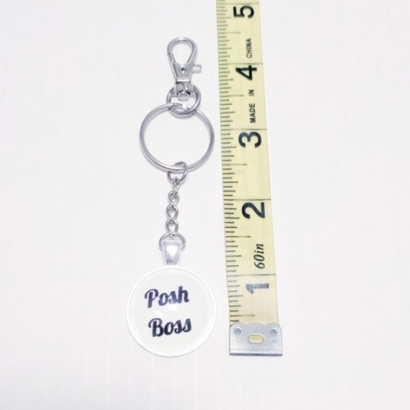 Posh Boss Keychain/Handbag Charm White K - Picture 5 of 6